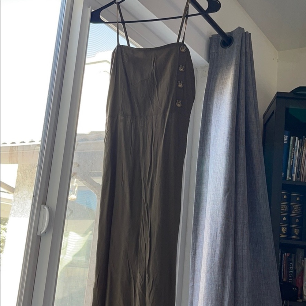 Xhilaration Olive Green Long Length Dress
